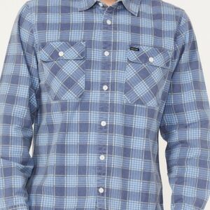 Bowery Summer Weight L/S Woven - Blue/Light Blue XL